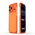 iPhone 17 Pro Aurora Series Lens Protector + Metal Frame Phone Case - Orange Silver