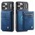 iPhone 17 Pro AutSpace A12 MagSafe Magnetic RFID Card Bag Phone Case - Blue