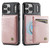 iPhone 17 Pro AutSpace A12 MagSafe Magnetic RFID Card Bag Phone Case - Rose Gold