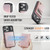 iPhone 17 Pro AutSpace A12 MagSafe Magnetic RFID Card Bag Phone Case - Rose Gold