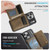 iPhone 17 Pro AutSpace A13 MagSafe Magnetic RFID Flip Card Bag Phone Case - Coffee