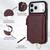 iPhone 17 Pro AwQuer 2 in 1 Crossbody Zipper Wallet Leather Back Phone Case - Wine Red