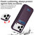 iPhone 17 Pro BETOPNICE Vertical Flip Detachable MagSafe Wallet Phone Case - Purple