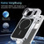 iPhone 17 Pro Bright Color Blocking Camera Bracket Magnetic Phone Case - Black