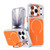 iPhone 17 Pro Bright Color Blocking Camera Bracket Magnetic Phone Case - Orange