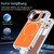 iPhone 17 Pro Bright Color Blocking Camera Bracket Magnetic Phone Case - Orange