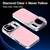 iPhone 17 Pro Bright Color Blocking Camera Bracket Magnetic Phone Case - Pink