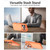 iPhone 17 Pro Bright Color Contrast Skin-feel Camera Bracket Magsafe Phone Case - Orange