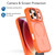 iPhone 17 Pro Bright Color Frosted Skin-feel Camera Bracket Magsafe Phone Case - Orange