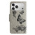 iPhone 17 Pro Butterfly Embossed Flip Leather Phone Case - Grey
