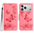 iPhone 17 Pro Butterfly Embossed Flip Leather Phone Case - Pink