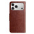 iPhone 17 Pro Butterfly Flower Pattern Flip Leather Phone Case - Brown