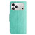 iPhone 17 Pro Butterfly Flower Pattern Flip Leather Phone Case - Green