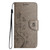 iPhone 17 Pro Butterfly Flower Pattern Flip Leather Phone Case - Grey