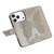 iPhone 17 Pro Butterfly Love Flower Embossed Leather Phone Case - Gray