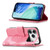 iPhone 17 Pro Butterfly Love Flower Embossed Leather Phone Case - Pink