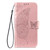 iPhone 17 Pro Butterfly Love Flower Embossed Leather Phone Case - Rose Gold