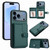 iPhone 17 Pro Button Card Bag RFID Anti-theft Phone Case - Green