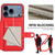 iPhone 17 Pro Button Card Bag RFID Anti-theft Phone Case - Red