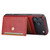 iPhone 17 Pro Calfskin Card Slot TPU Hybrid PU Phone Case - Red