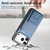 iPhone 17 Pro Carbon Fiber Card Bag Fold Stand Phone Case - Blue