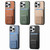 iPhone 17 Pro Carbon Fiber Card Bag Fold Stand Phone Case - Blue