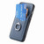 iPhone 17 Pro Carbon Fiber Card Wallet Ring Phone Case - Blue