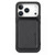 iPhone 17 Pro Carbon Fiber Leather Card Magsafe Phone Case - Black