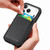iPhone 17 Pro Carbon Fiber Leather Card Magsafe Phone Case - Black