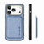 iPhone 17 Pro Carbon Fiber Leather Card Magsafe Phone Case - Blue