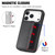 iPhone 17 Pro Carbon Fiber Magnetic Card Wallet RFID Blocking Phone Case - Black