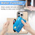 iPhone 17 Pro Carbon Fiber Magnetic Card Wallet RFID Blocking Phone Case - Blue