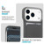 iPhone 17 Pro Carbon Fiber MagSafe Magnetic Card Holder Phone Case - Grey