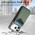 iPhone 17 Pro Carbon Fiber MagSafe Vertical Flip Card Bag Phone Case - Green