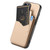 iPhone 17 Pro Carbon Fiber MagSafe Vertical Flip Card Bag Phone Case - Khaki