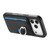 iPhone 17 Pro Carbon Fiber Ring Side Insert Card Bag MagSafe Phone Case - Black