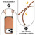 iPhone 17 Pro Carbon Fiber Texture Leather Back Phone Case with Crossbody Strap - Brown