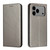 iPhone 17 Pro Carbon Fiber Texture Magnetic Flip Leather Phone Case - Grey