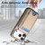iPhone 17 Pro Carbon Fiber Vertical Flip Wallet Stand Phone Case - Khaki