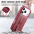 iPhone 17 Pro CaseNeo Finger Grip Wristband MagSafe Back Phone Case - Red