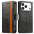 iPhone 17 Pro CaseNeo Splicing Dual Magnetic Buckle Leather Phone Case - Black