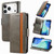 iPhone 17 Pro CaseNeo Splicing Dual Magnetic Buckle Leather Phone Case - Gray