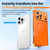 iPhone 17 Pro Change to 17 Series X1 Metal Frame + Lens Magnetic Phone Case - Orange
