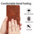 iPhone 17 Pro Cherry Blossoms Embossed Leather Phone Case - Brown