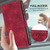 iPhone 17 Pro Cherry Blossoms Embossed Leather Phone Case - Red