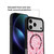 iPhone 17 Pro Christmas Series Strong Magnetic Painted Black Edge Phone Case - Semi-transparent Sweet Pink