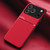 iPhone 17 Pro Classic Tilt Strip Grain Magnetic Shockproof PC + TPU Phone Case - Red