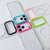 iPhone 17 Pro Color Contrast Lens Frame Transparent TPU Phone Case - Pink