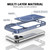 iPhone 17 Pro Color Shield PC Hybrid TPU Magnetic Phone Case - Transparent Blue