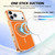 iPhone 17 Pro Color Shield PC Hybrid TPU Magnetic Phone Case - Transparent Orange